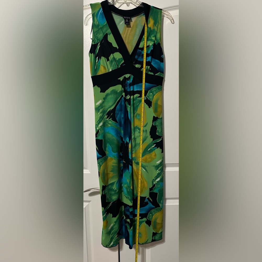 EnFocus Women-Floral Black/Blue/Green/Yellow-Maxi Dress-Size 14W-Worn Once - Picture 8 of 10